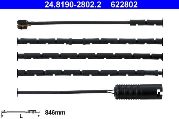 senzor de avertizare,uzura placute de frana ATE 24.8190-2802.2
