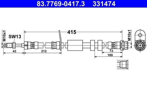 Furtun frana ATE 83.7769-0417.3