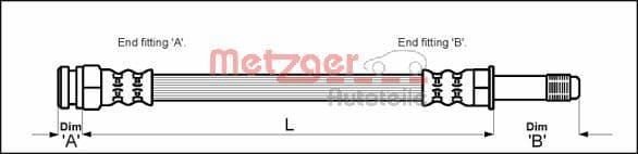 Furtun frana METZGER 4114800