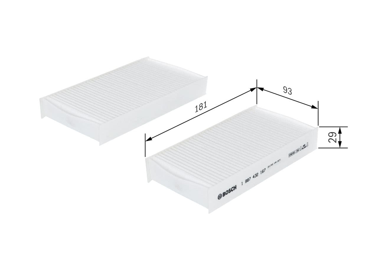 Filtru, aer habitaclu BOSCH 1 987 432 167