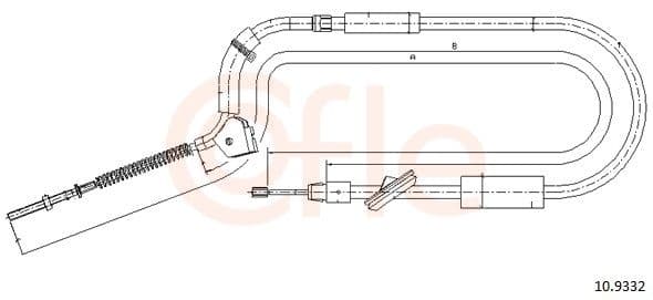 Cablu, frana de parcare COFLE 10.9332