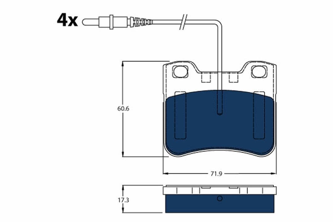 set placute frana,frana disc TRW ELECTRIC BLUE GDB1031BTE