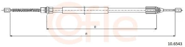 Cablu, frana de parcare COFLE 10.6543