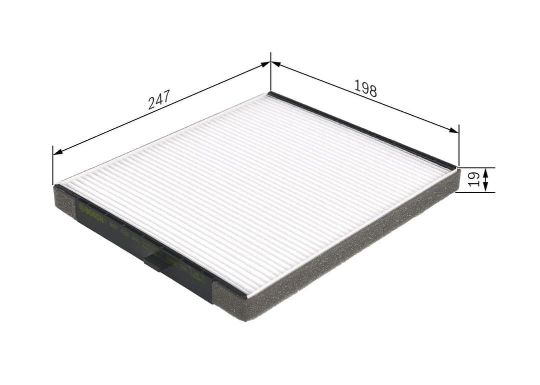 Filtru, aer habitaclu BOSCH 1 987 432 241