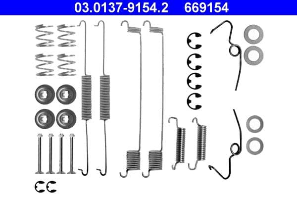 Set accesorii, sabot de frana ATE 03.0137-9154.2