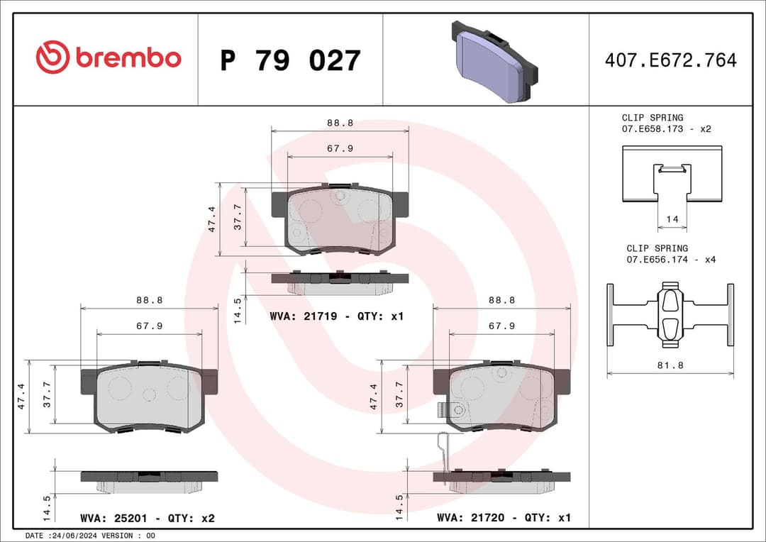 set placute frana,frana disc BREMBO PRIME LINE P 79 027