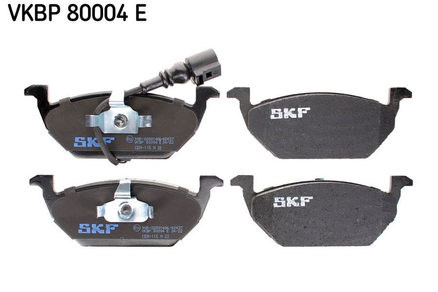 set placute frana,frana disc SKF VKBP 80004 E