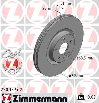 Disc frana ZIMMERMANN COAT Z 250.1377.20