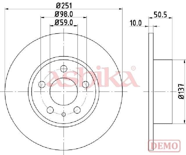 Disc frana ASHIKA 61-00-0202C