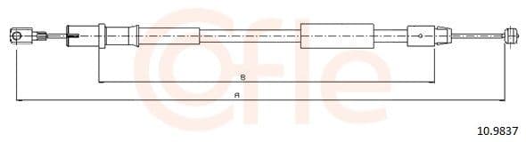 Cablu, frana de parcare COFLE 10.9837