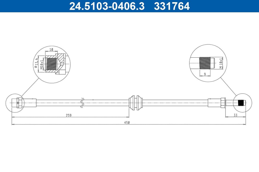Furtun frana ATE 24.5103-0406.3
