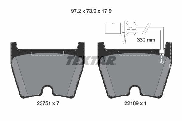 set placute frana,frana disc TEXTAR Q+ 2375104