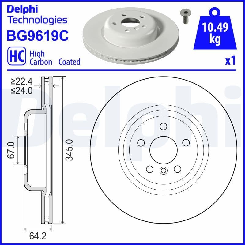 Disc frana DELPHI BG9619C