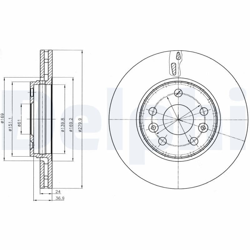 Disc frana DELPHI BG4317C