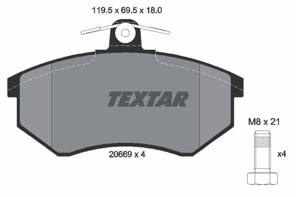 set placute frana,frana disc TEXTAR 2066928