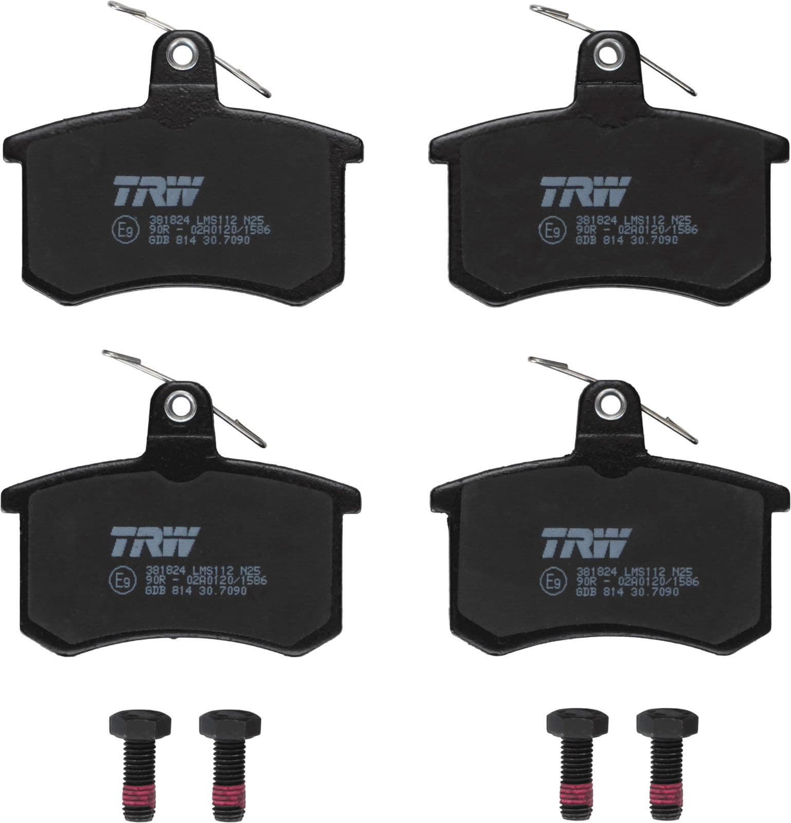 set placute frana,frana disc TRW GDB814