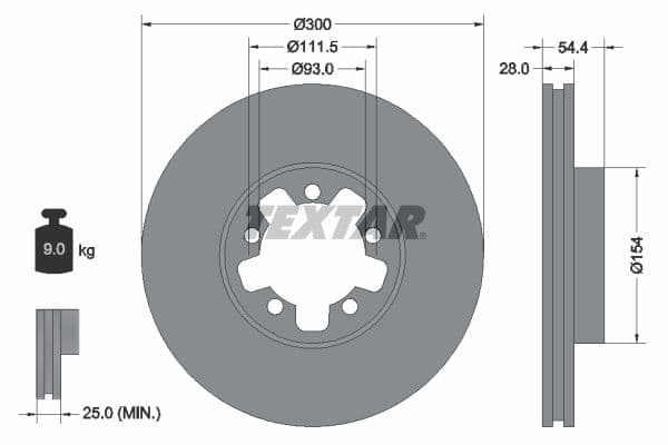 Disc frana TEXTAR PRO 92151903