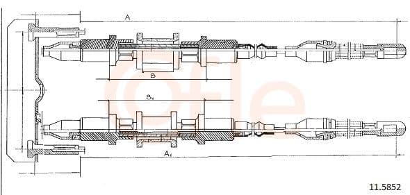 Cablu, frana de parcare COFLE 11.5852