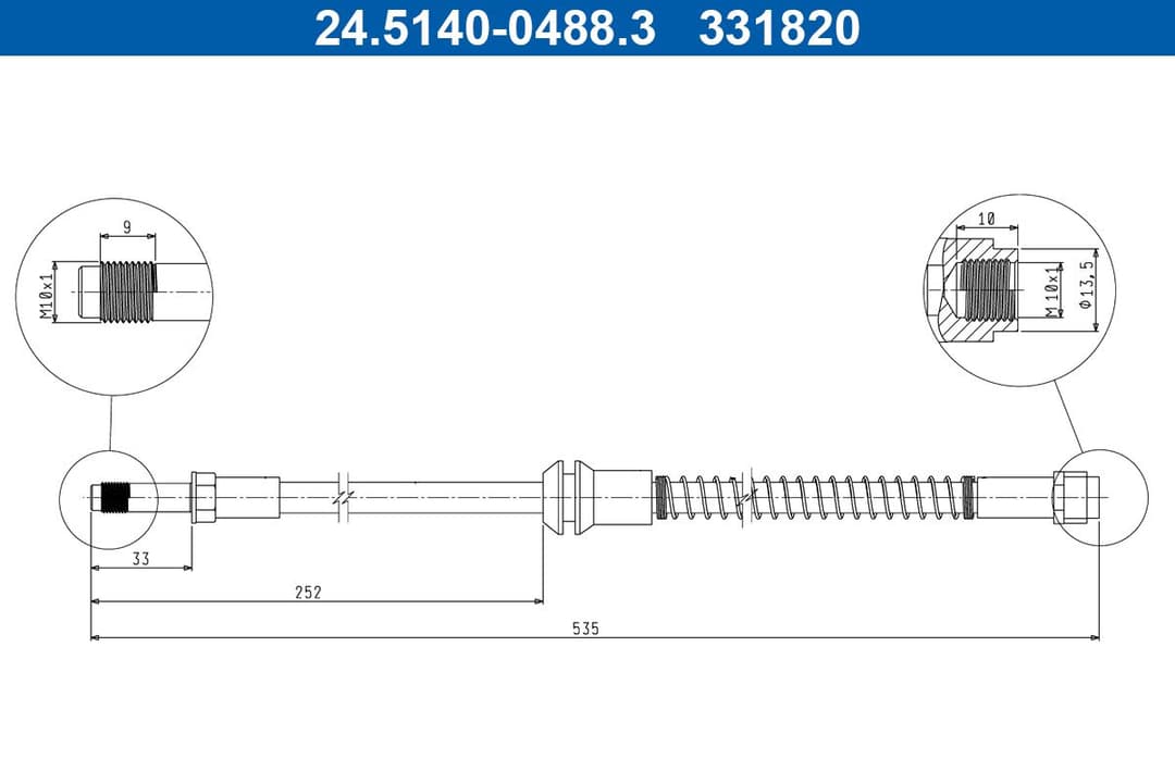 Furtun frana ATE 24.5140-0488.3