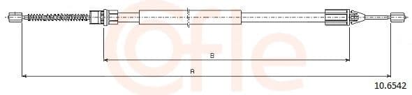 Cablu, frana de parcare COFLE 10.6542
