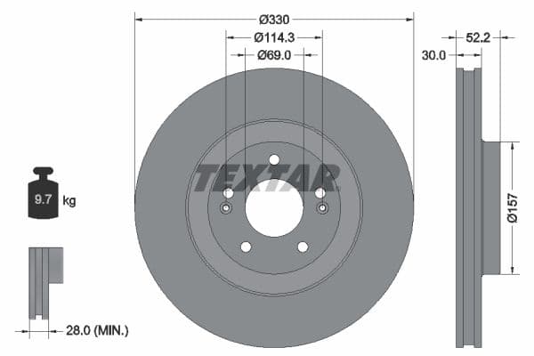 Disc frana TEXTAR 92315003