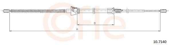 Cablu, frana de parcare COFLE 10.7140