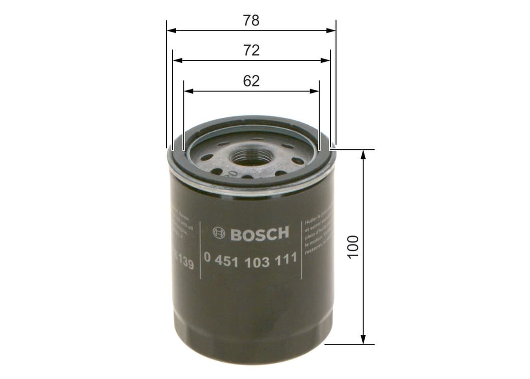 Filtru ulei BOSCH 0 451 103 111