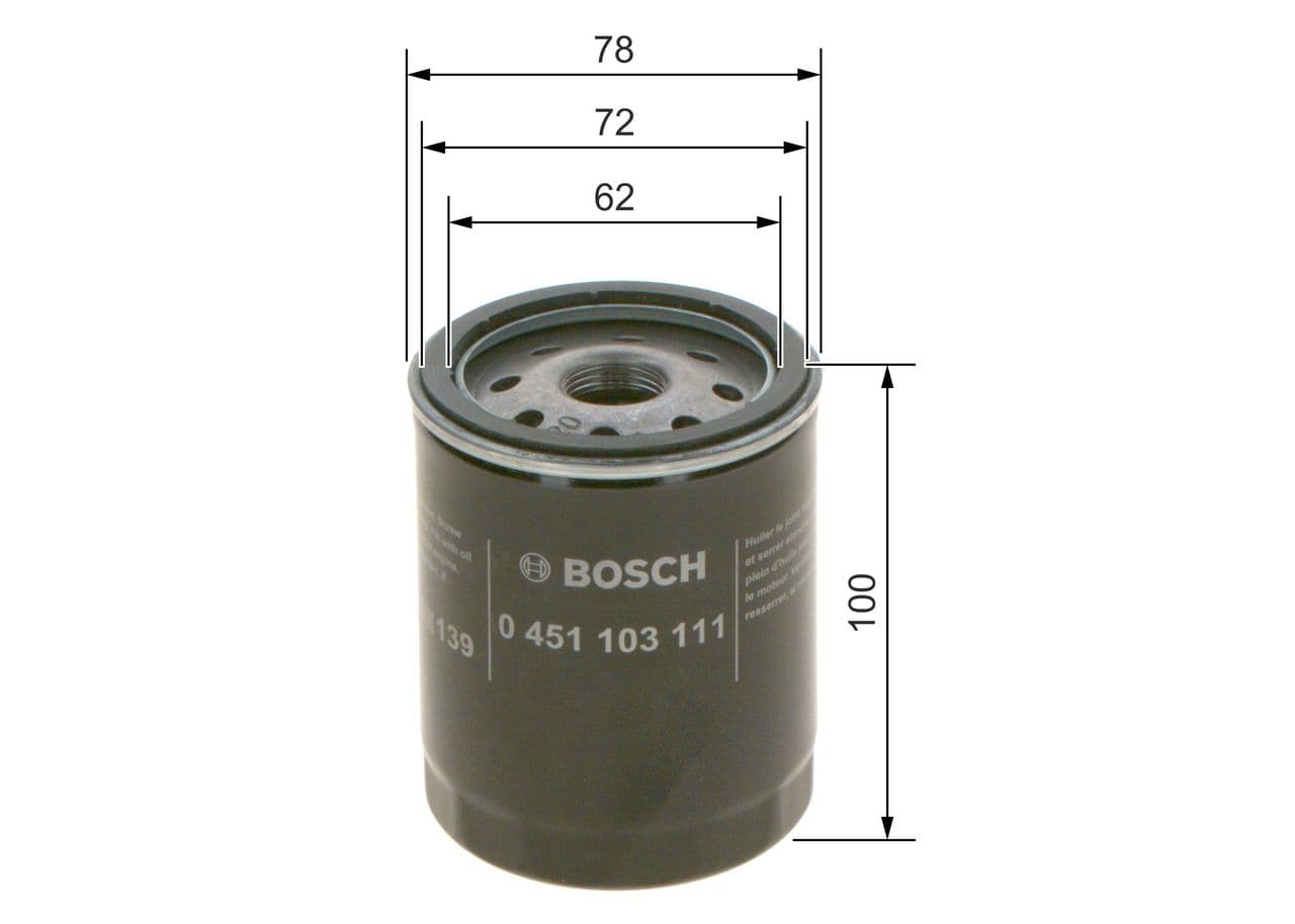 Filtru ulei BOSCH 0 451 103 111