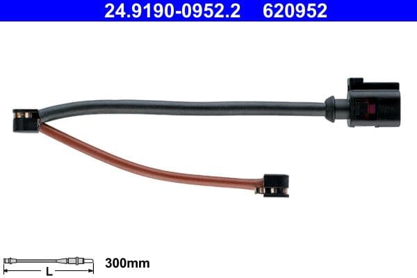 senzor de avertizare,uzura placute de frana ATE 24.8190-0952.2