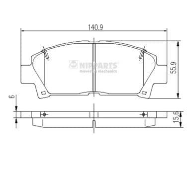 set placute frana,frana disc NIPPARTS J3602063