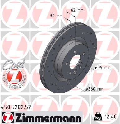 Disc frana ZIMMERMANN SPORT Z 450.5202.52