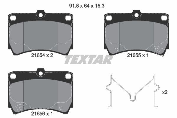set placute frana,frana disc TEXTAR Q+ 2165404