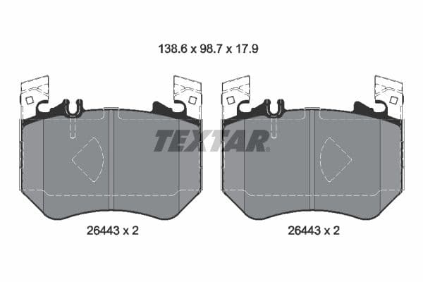 set placute frana,frana disc TEXTAR 2644301