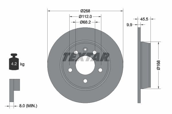 Disc frana TEXTAR PRO 92074303