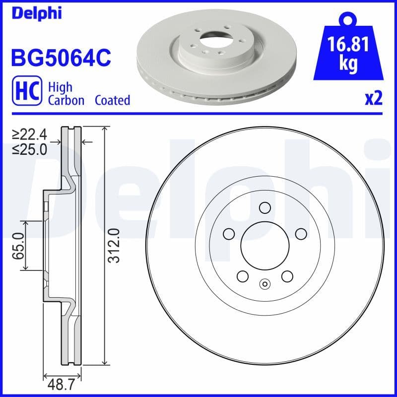 Disc frana DELPHI BG5064C