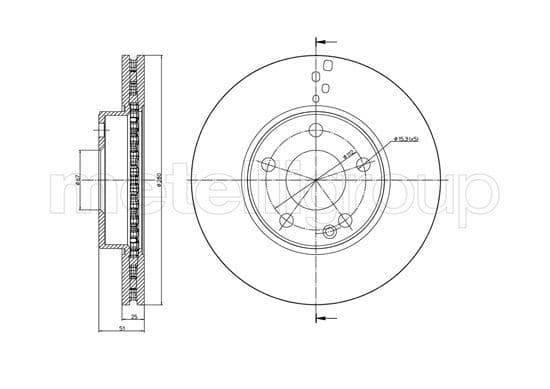 Disc frana METELLI 23-1438C