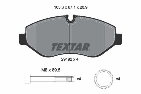set placute frana,frana disc TEXTAR Q+ 2919209