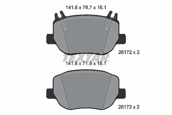 set placute frana,frana disc TEXTAR Q+ 2617201