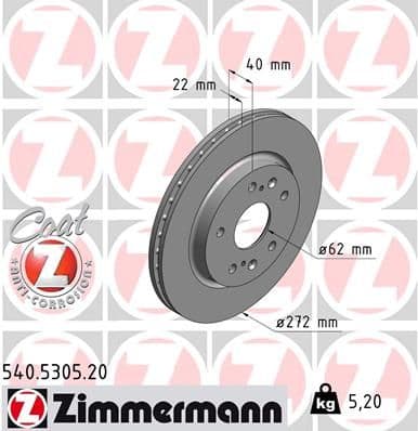 Disc frana ZIMMERMANN COAT Z 540.5305.20