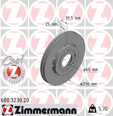 Disc frana ZIMMERMANN COAT Z 600.3230.20