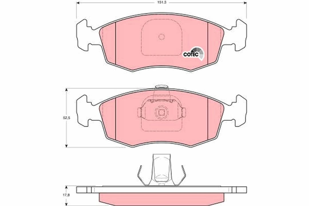 set placute frana,frana disc TRW COTEC GDB1383