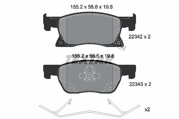 set placute frana,frana disc TEXTAR 2234201