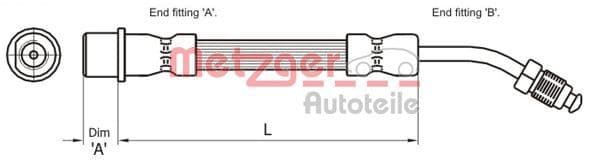 Furtun frana METZGER 4111109