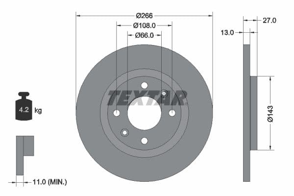 Disc frana TEXTAR PRO 92089103
