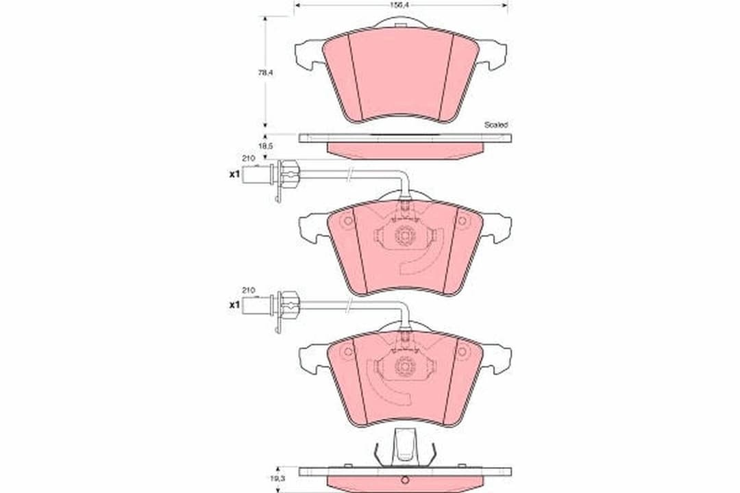 set placute frana,frana disc TRW GDB1459