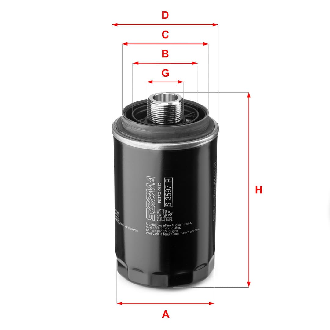 Filtru ulei SOFIMA S 3597 R