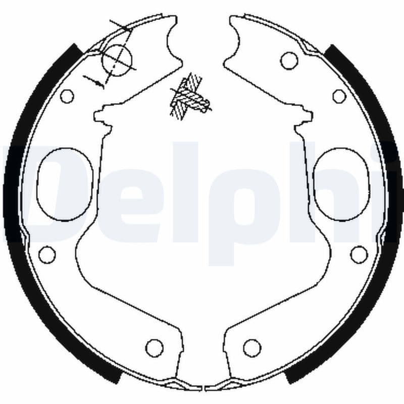 Set saboti frana, frana de mana DELPHI LS1898