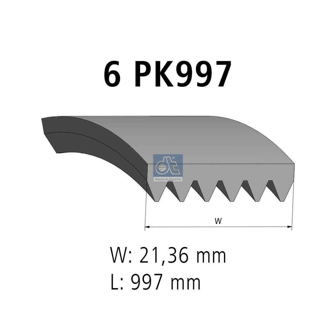 Curea transmisie cu caneluri DT Spare Parts 4.81104