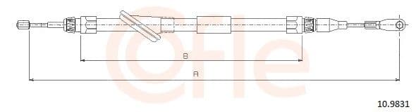 Cablu, frana de parcare COFLE 10.9831