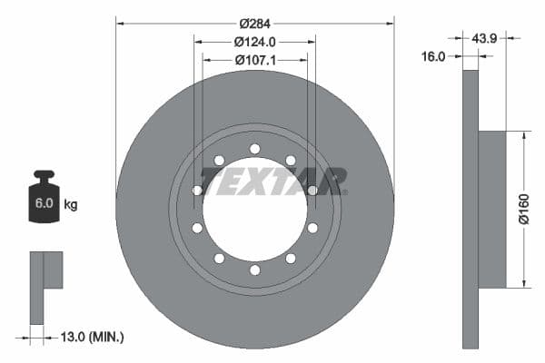 Disc frana TEXTAR 93242500